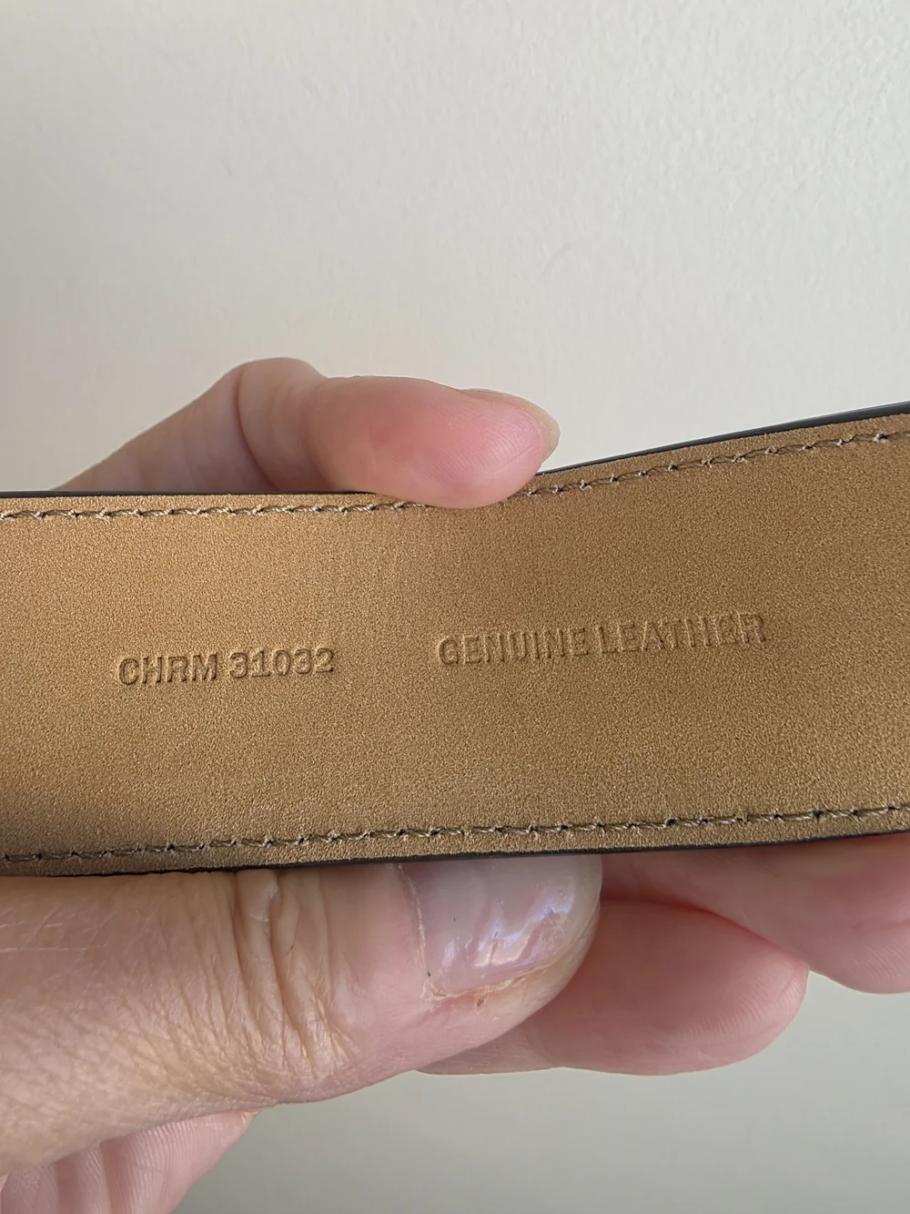 NWT Cole Haan Black Pebbled Leather Belt Size 36